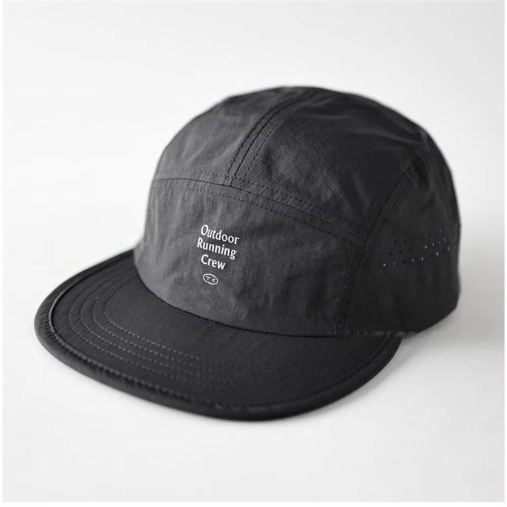 Men Color Block Quick-drying Baseball Caps Breathable Mesh Flat-brim Sports Cap Cotton Lightweight Running Cap Sunscreen
