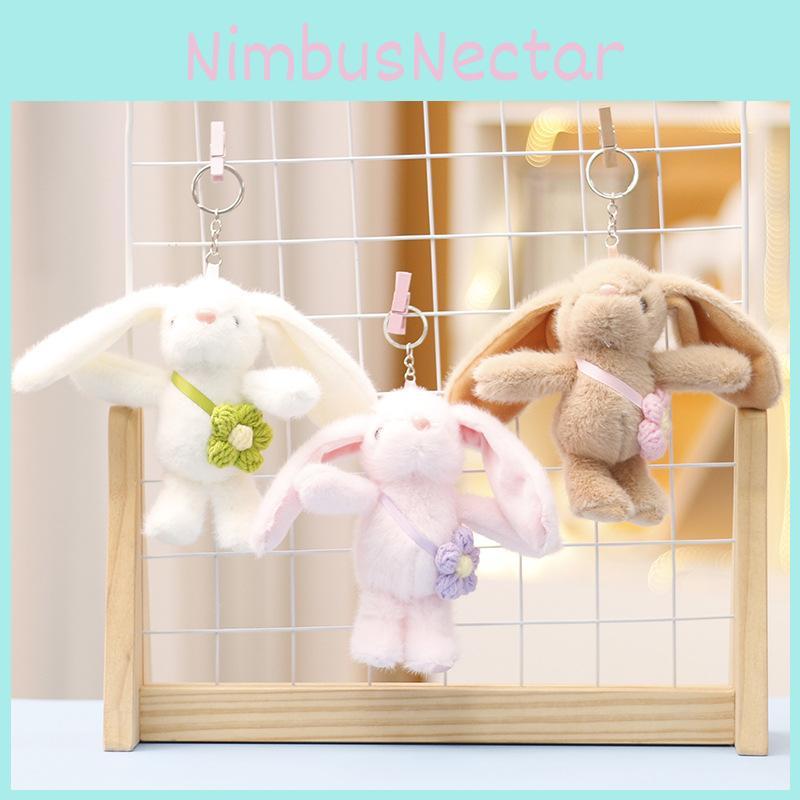 Charming Plush Rabbit Doll With Ultra Soft Short Fur Perfect For Keychains And Gifts
