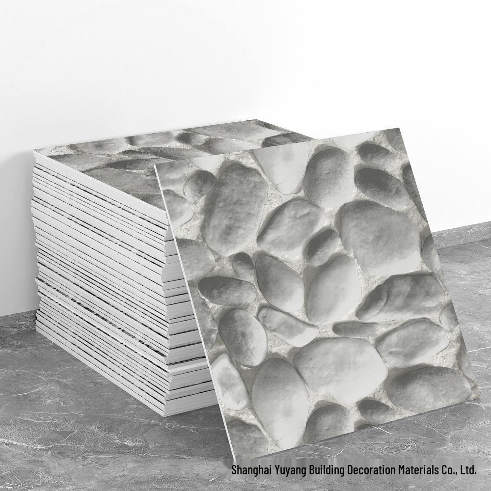 Waterproof Marble-Style Self-Adhesive Tile Sticker, 30x30cm, for Moisture-Proof Wall Renovation and Decoration.