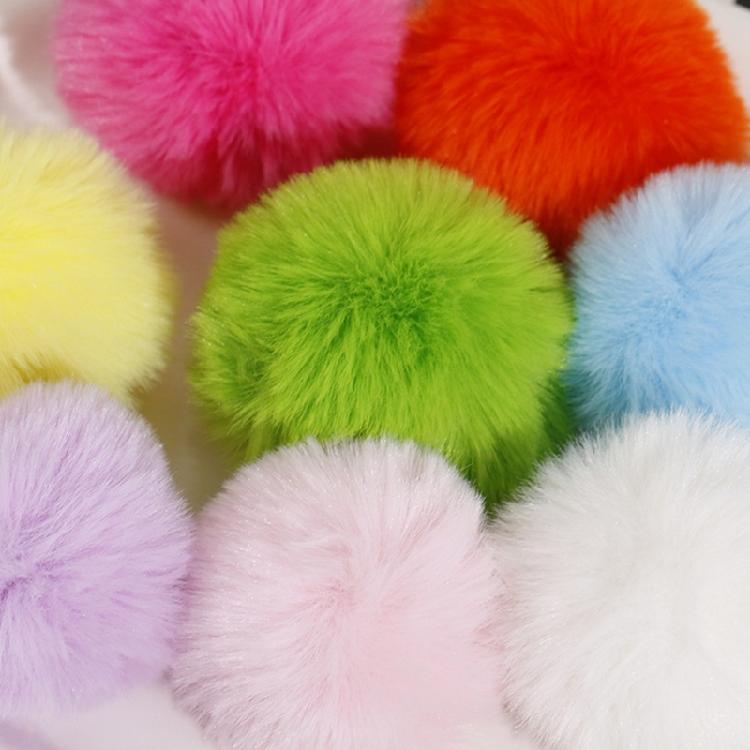 Hair Ball Multicolor Pompoms for Keychains Shoes Hats DIY Handmade Jewelry Craft