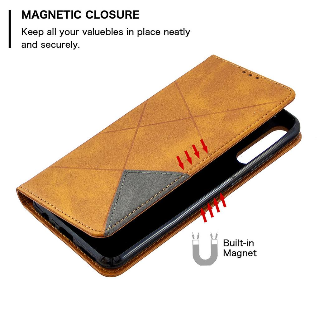 Suitable for Samsung Note20s Leather Case A21S Lamb Pattern Splicing Contrasting Color Card Wallet Suction Protective Case