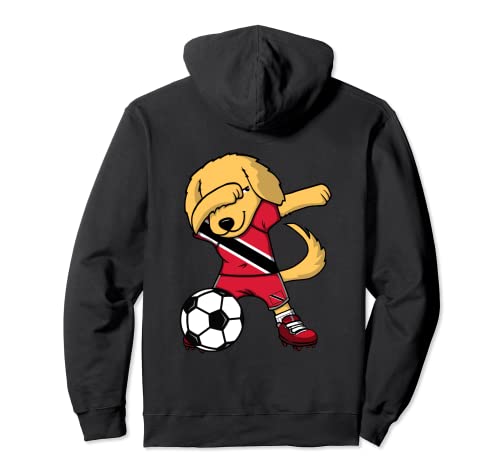 Dab Golden Retriever Trinidad and Tobago Soccer Fan Football Hoodie