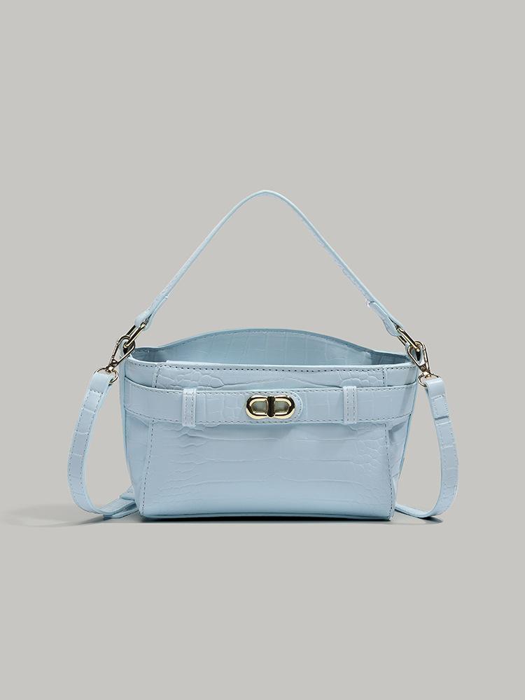 

Niche Design Crocodile Kelly Bag 2025 New Premium Commuter Tote Bag Fashionable Versatile One Shoulder Crossbody Bag синій