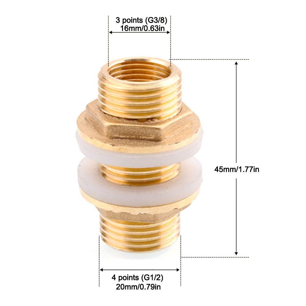 Trwałe złącze zbiornika na wodę 1/2" 1/4" rura miedziana uszczelka silikonowa złączka do akwarium wąż adapter szczelny