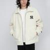 New MLB Velvet Jackets Unisex Cream 3AJPF0216-50CRS