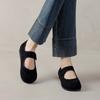 Krazing Pot Cow Suede Nubuck Spring Autumn Winter Flats Slip on Mules Women Keep Warm Fashion Girls Casual Shoes