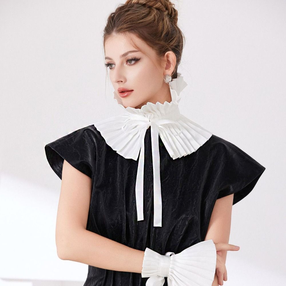 Abnehmbarer Renaissance-Kragen Mittelalterlicher Stil Falscher Kragen Schicker Rüschenkragen Opernaufführung