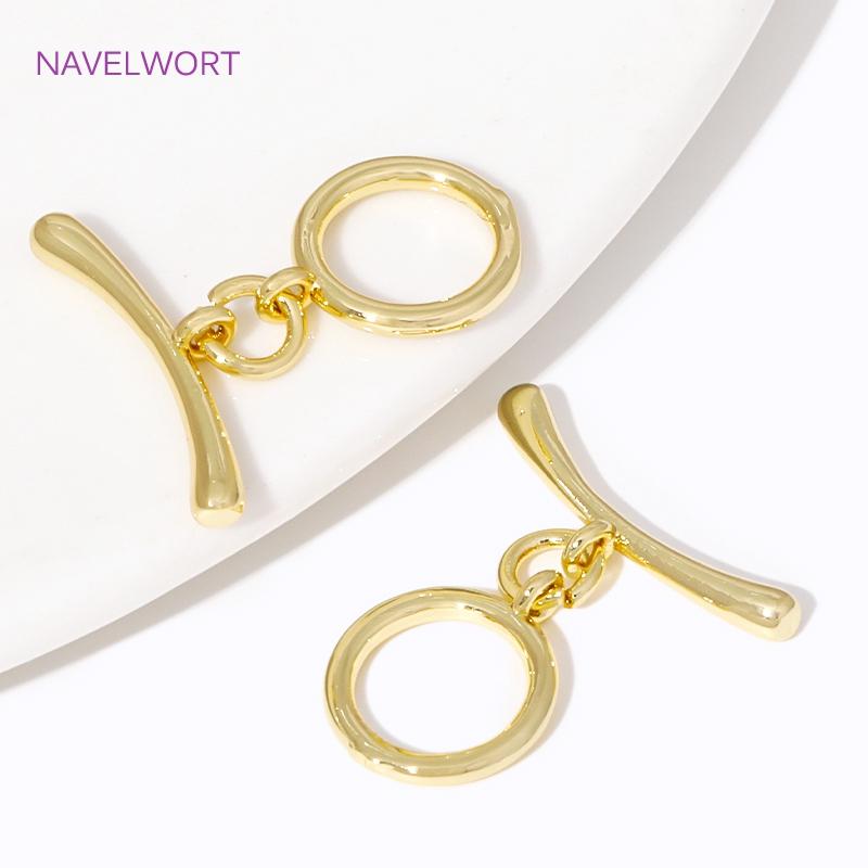 Multi Styles Bracelet Connector Clasps 18K Gold Plated Round/Oval OT Clasps,Toggle Clasp For Jewelry Making,DIY Findings