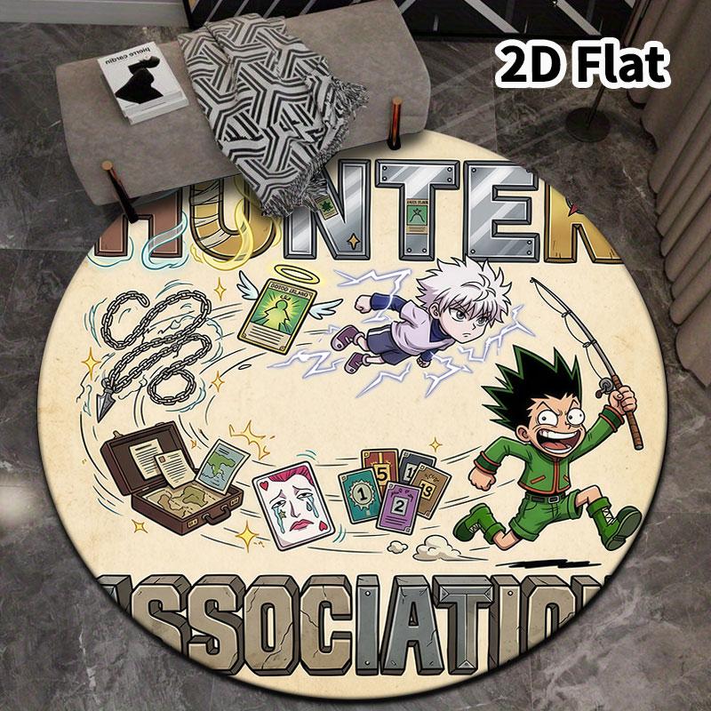Hunter X Hunter Round Area Rug Carpet Rug For Living Room Bedroom Sofa Playroom Decor Nonslip Floor Mat