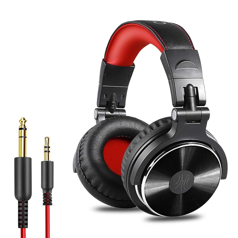 

OneOdio Pro10 over ear headphones wired two hole connection For DJ monitor headphones with microphone HiFi instrument practice listening to music