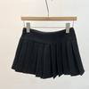 2026 Autumn Women's Anti-Exposure A-Line Pleated Woolen High-Waisted Skirt