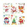Christmas Decoration Snowflake Stickers, Santa Claus, Christmas Tree, Penguin Static Cling Stickers