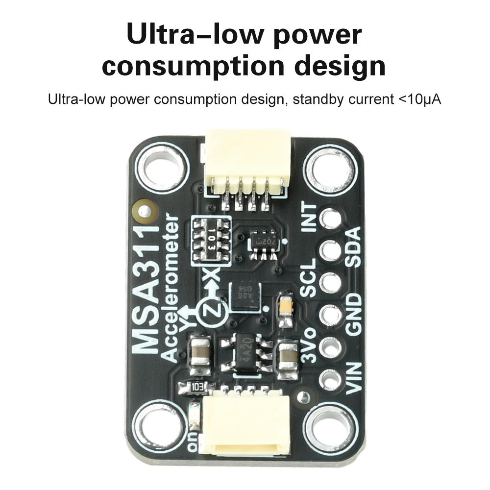 MSA311 Triaxial Accelerometer Compatible with STEMMA QT/For Qwiic low power consumption 3-axis Acceleration Sensor Module DC3-5V