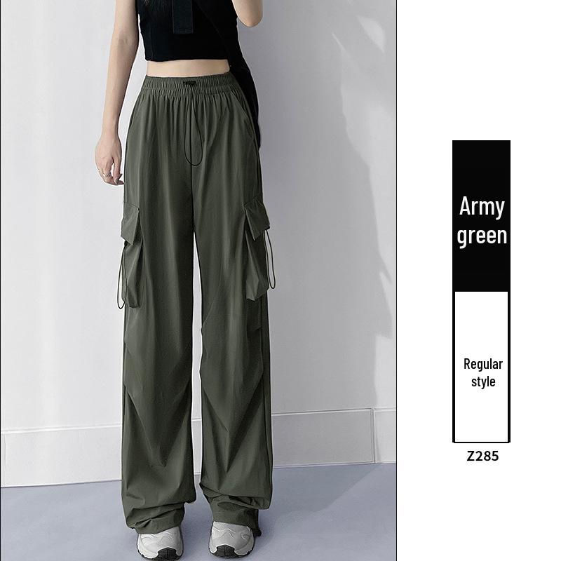 

Women s 2025 Quick-Dry Windproof Wide-Leg Ice Silk Hiking Pants XL (126-140 catty)