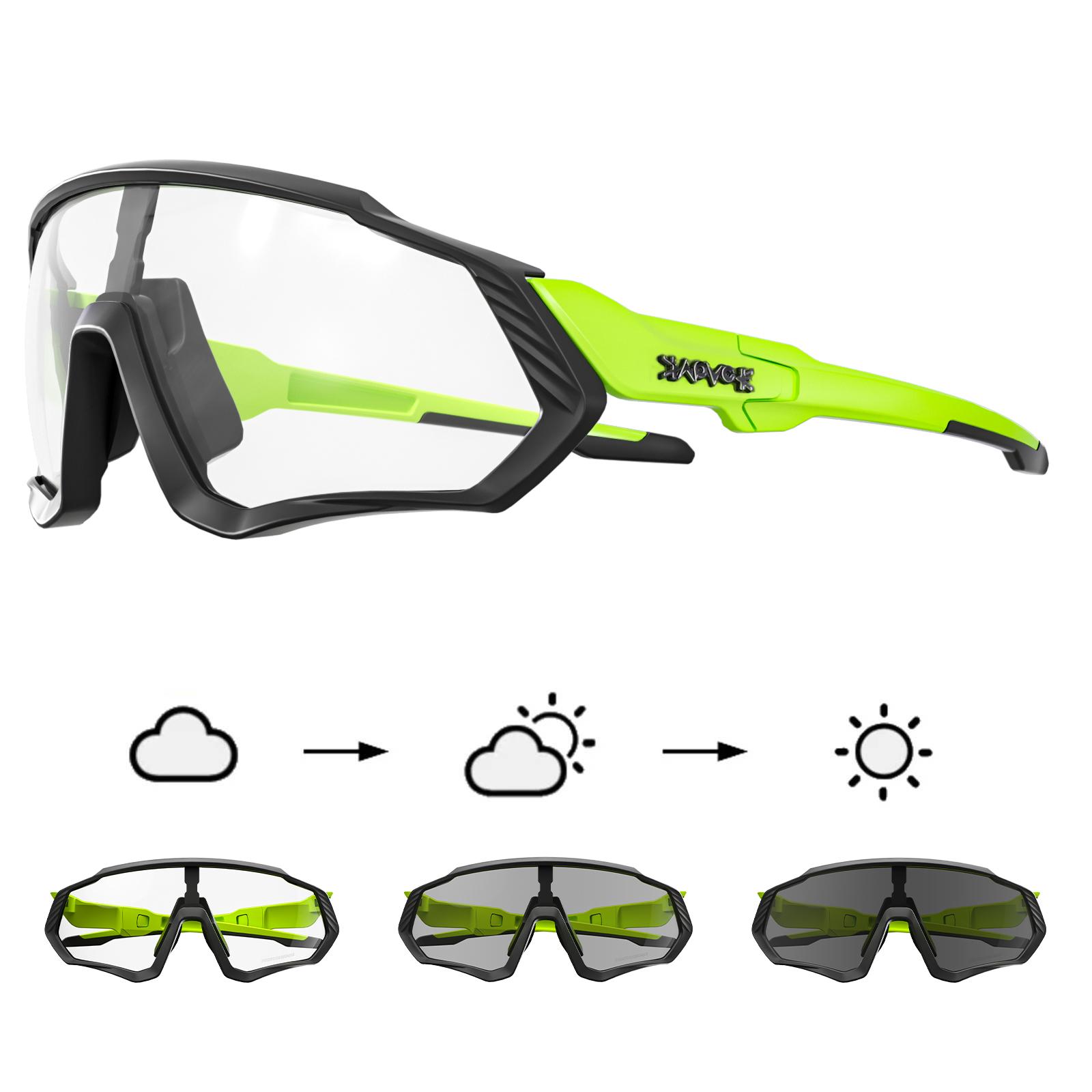 

Kapvoe Photochromic Cycling Sunglasses Men Women Road Mtb Mountain Bike Bicycle Glasses Cycling Glasses Sport running Eyewear Photochromic-1lens