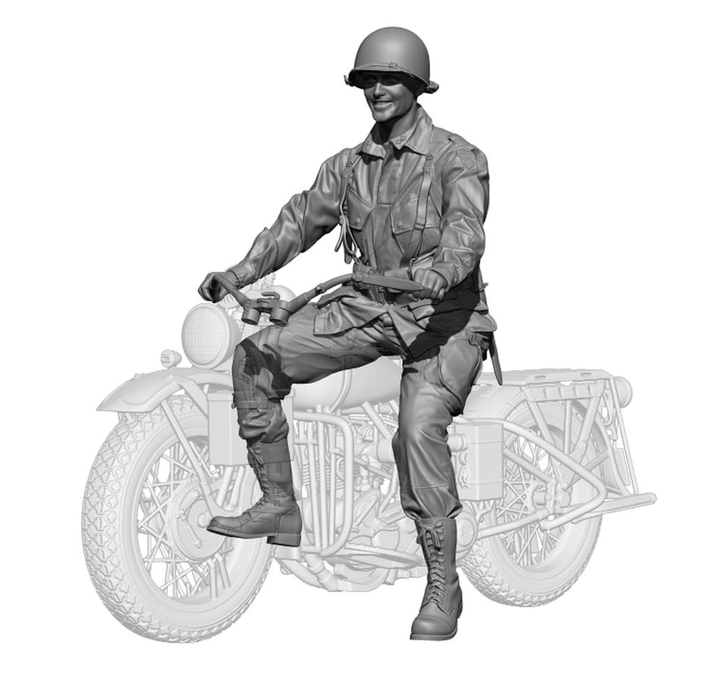 H3 Model 1/35 WWII US Airborne Division Iron Horse Rider (Figure Only) 3D Printer Kit HS35108 (Human)