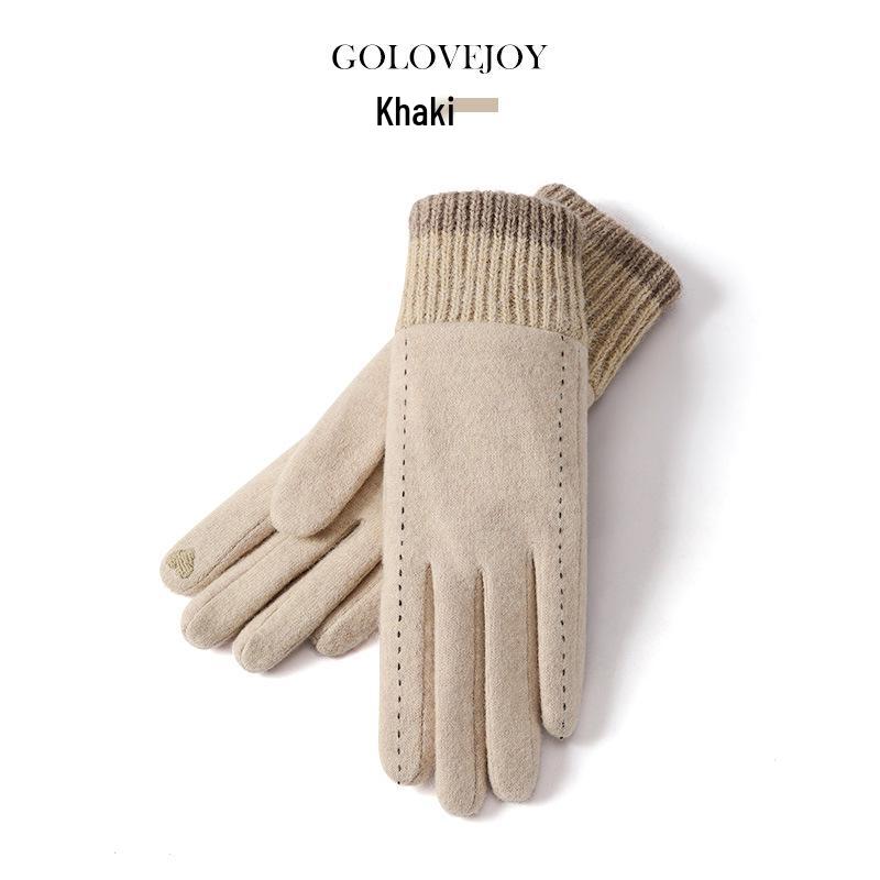 Women's Winter Velvet-Lined Touchscreen Cycling Gloves DY43