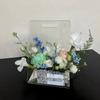 Transparent Acrylic Flower Box Reusable Hand Bag Bouquet Wrapping Bag Packing Material Portable Flower Bag Flower Wrapping