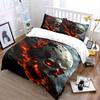 "Fire Skull Art Home Decor" Soft Skin-Friendly Bedding Set Includes 1 Duvet Cover And 2 Pillowcase Gift
