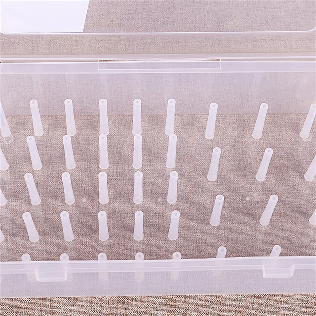 Clear Thread Spool Box 42 Spool Storage Case Thread Bobbin Storage Box Sewing Thread Organizers Container Sewing Supply