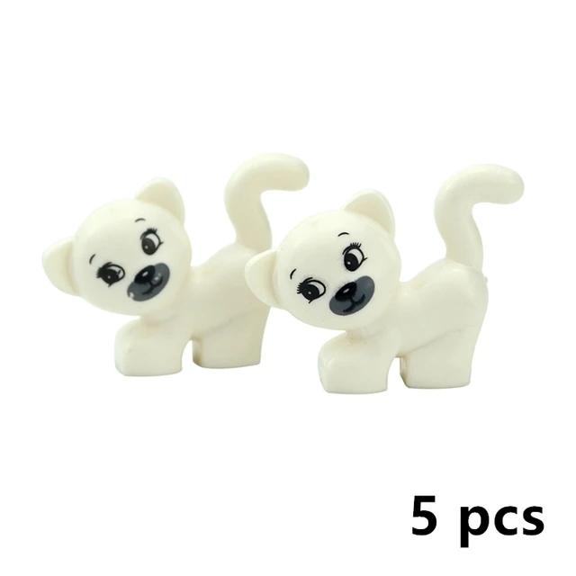 MOC Animals Building Blocks Flamingo Swan Otter Cat Dog Pug Chick Duck Eagle Sheep Owl Rabbit DIY Model Brick Toys for Children