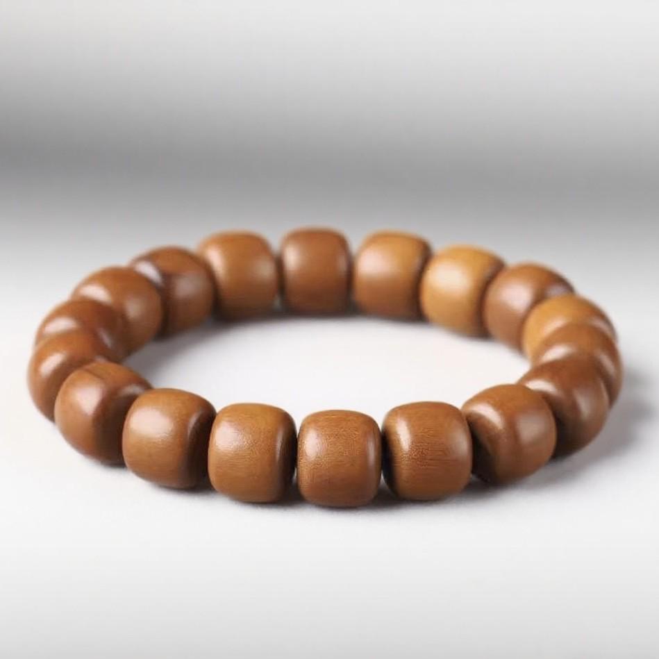 Thunderstruck Blessing Peach Wood Bracelet: Unisex Natural Jujube & Thunderstruck Wood Beads from Ancient Deep Mountain Trees.