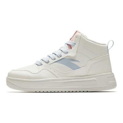 Comfortable Versatile Non-Slip Durable High-Top Sneakers Women Sneakers White Blue 922448002Q-4