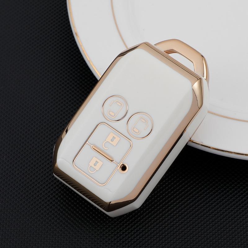 Gold-Edged Soft Rubber Key Case for Suzuki Jimny