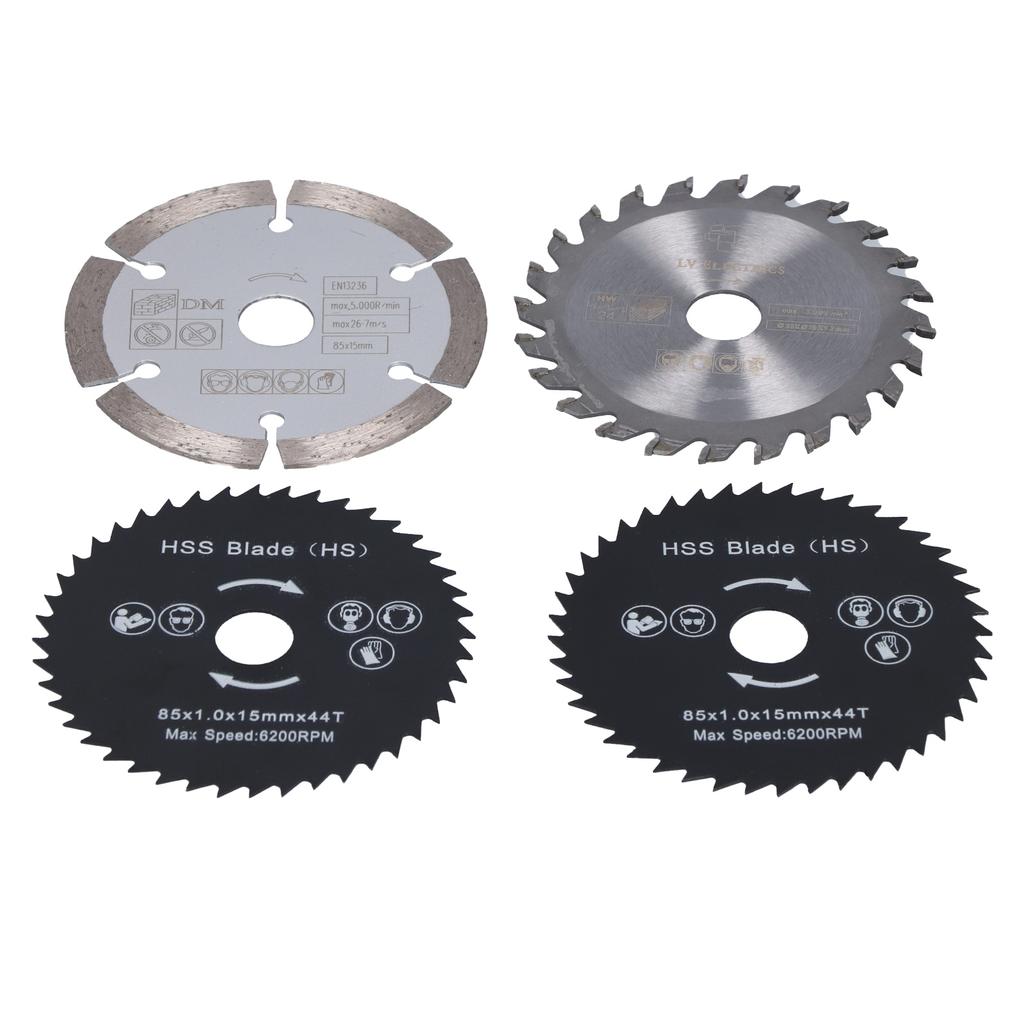4PcsSet Mini Circular Saw Blade Alloy Steel Cutting Rotary Tools Wheel for Wood Plastic 85mm