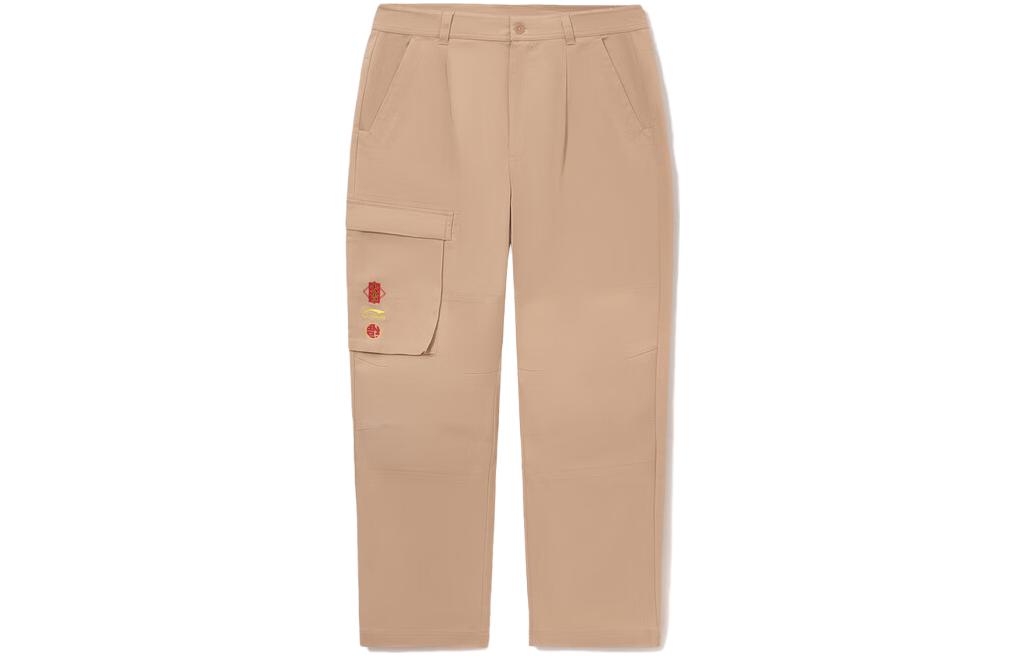 Li Ning Sports Trendy Collection Earning Money Every Day Collection Cargo Pants Men s Mist Apricot AKXS385-2 L