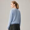 Zhaojun Women's Thick 100% Cashmere Cable Knit Round Neck Sweater
