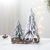 Mini Christmas Tree Snowing Ornament for Desktop Decoration