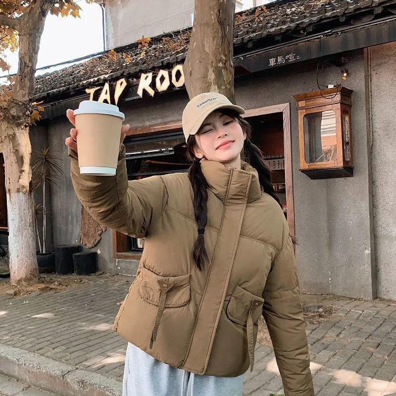 2025 New Casual Stand Collar Female Parkas Outwear Autumn Winter Women's Down Cotton Padded Jackets