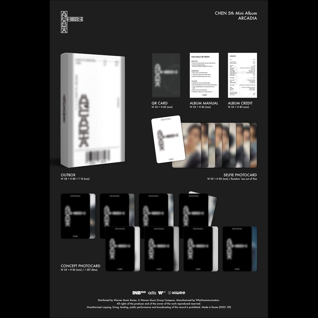 [Pre-order] CHEN(EXO) Arcadia - The 5th Mini Album (Kiwee Ver.) + Free Gift