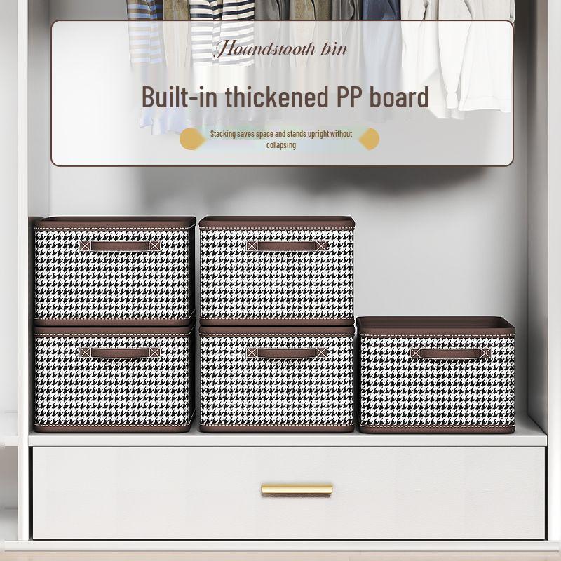 Hahnentritt Faltbare PP Aufbewahrungsbox für Kleidung, Hosen & Socken
