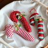 Christmas Cane Candy Pendant Red Christmas Tree Decoration Bell Bow Pendant Xmas Tree White Red Lollipop Hanging Decoration