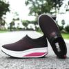 Women Mesh Shoes Outdoor Travel Oversized Swing Shoes Thick Soled Sports Wedge Shoes Casual Mid Heel Breathable Comfortable