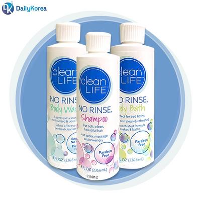 Bezoplachový šampon, mycí prostředek na tělo, koupel těla, vlasy, hlava, koupelové potřeby, čisticí prostředek bez oplachování, ošetřovatelská péče, hospitalizace, kempování, rybaření, D