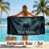 Custom Text Beach Towel, Soft Absorbent Swimming Multi-use TowelPredator