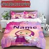 3pcs Duvet Cover Set (1*Duvet Cover + 2*Pillowcase, Without Core), Custom Name Masha and the Bear Pattern Bedding Set, Home Bedroom Decor Gift