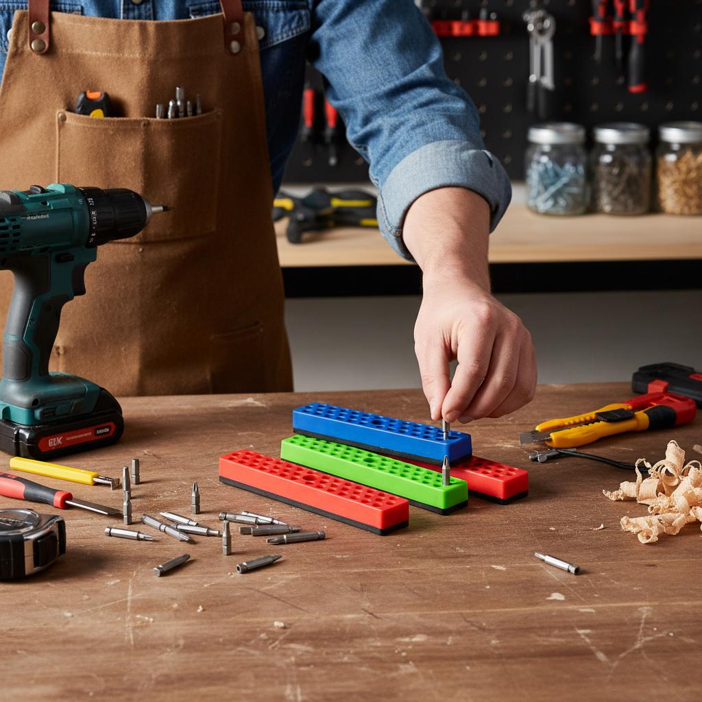 1Pcs Hex Bit Holder Organizer For 1/4inch Screwdriver 43 Holes Bit Storage Drill Bit Storage Rack Power Tool Accessories