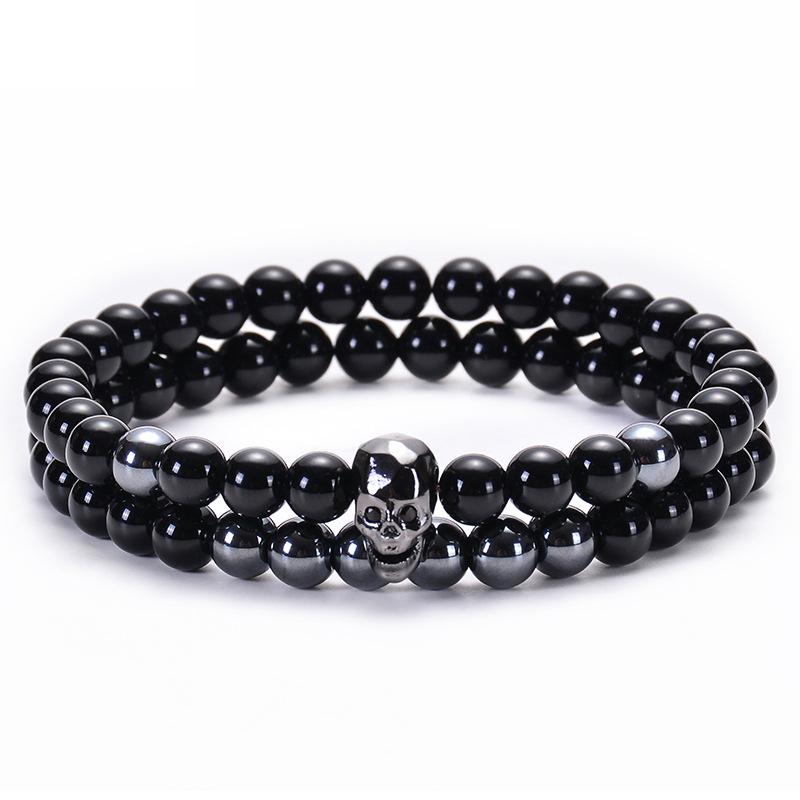 

JYL TS Bracelet Men s Skull Design Bold Enhances Courage & Unique Charm Black-Skull топаз