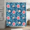 Tropical Rose Pink Flamingo Bathroom Shower Curtain Decorative Waterproof Fabric 3D Printing Home Textile Decoration