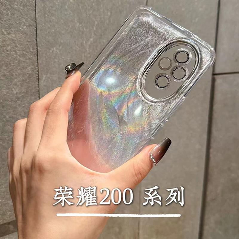 Applicable to Honor 111 mobile phone case, new Aurora feather case 111pro advanced sense, with glitter lens film hand.
