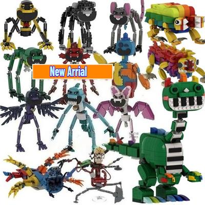 Smiling Critters 4 Action Figure Building Blocks Set Pianosaurus Yarnaby Doey Poppi Construction Toy For Kids Birthday Gift