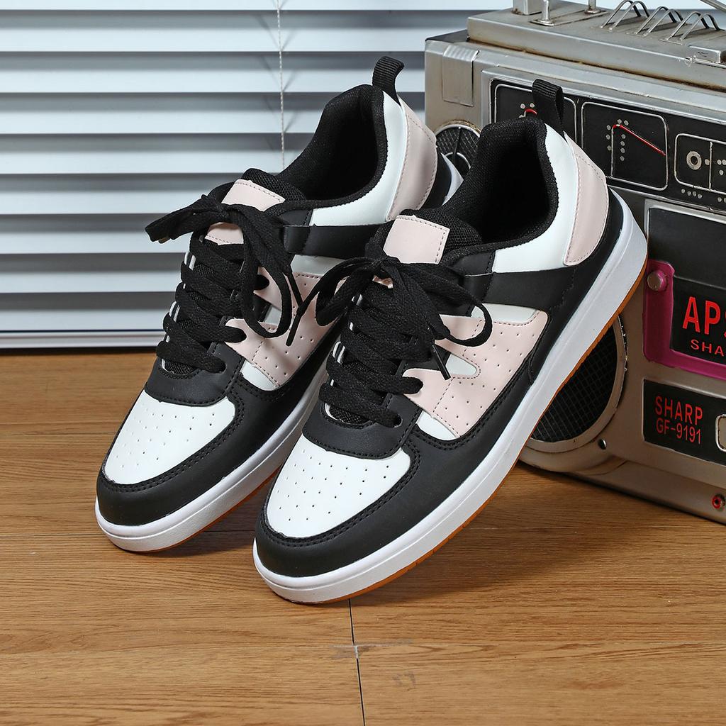 Women Chunky Shoes Trendy Platform Shoes Classic Board Shoes Men PU Leather Casual Sneakers for Outdoor Walking Traveling Jogging