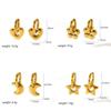 Fashion Gold Plated Heart Star Moon Earrings With Waterproof Stainless Steel For Women