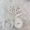 Candle Base Gypsum Mould Heart Shaped Candle Holder Mold Decorative Silicone Ornament Mould Practical Jewelry Tool
