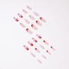 French Peach Heart False Nail Set – Wearable, Removable Manicure Stickers