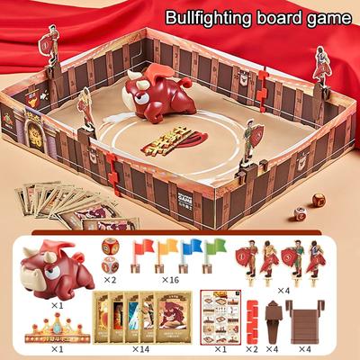 Kinder Stierkampf Krieger Brettspiele Spielzeug Puzzle Level Karten Brettspiel Familie Lustige Unterhaltung Lässig Logisch Party Spiel Spielzeug